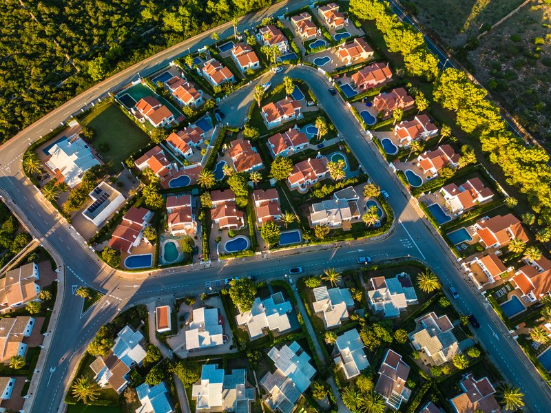 toma aerea de privada en puebla